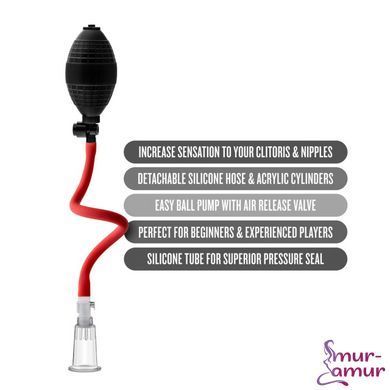 Вакуумная помпа для клитора Blush Temptasia &ndash; Beginner's Clitoral Pumping System, механическая, груша
