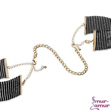 Наручники Bijoux Indiscrets Desir Metallique Handcuffs - Black, металеві, стильні браслети фото і опис