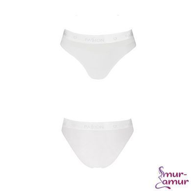 Трусики з прозорою вставкою Passion PS006 PANTIES L, white фото і опис