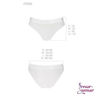 Трусики з прозорою вставкою Passion PS006 PANTIES L, white фото і опис