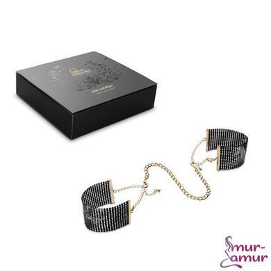 Наручники Bijoux Indiscrets Desir Metallique Handcuffs - Black, металеві, стильні браслети фото і опис