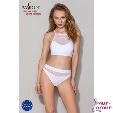 Трусики з прозорою вставкою Passion PS006 PANTIES L, white фото і опис