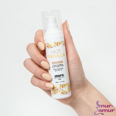 Массажное масло EXSENS Hot Vanilla 50мл разогревающее, без сахара, без парабенов, съедобное фото и описание