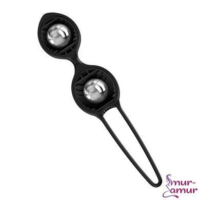 Вагинальные шарики Fun Factory SMARTBALLS DUO Black, 2 шт, диаметр 3,2 и 3,6 см