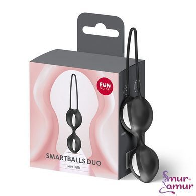Вагинальные шарики Fun Factory SMARTBALLS DUO Black, 2 шт, диаметр 3,2 и 3,6 см