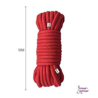 Мотузка для BDSM BTB Bondage Rope Red, довжина 10 м, діаметр 65 мм, поліестер фото і опис