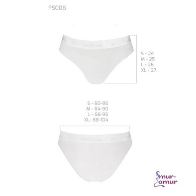 Трусики с прозрачной вставкой Passion PS006 PANTIES white, size L фото и описание