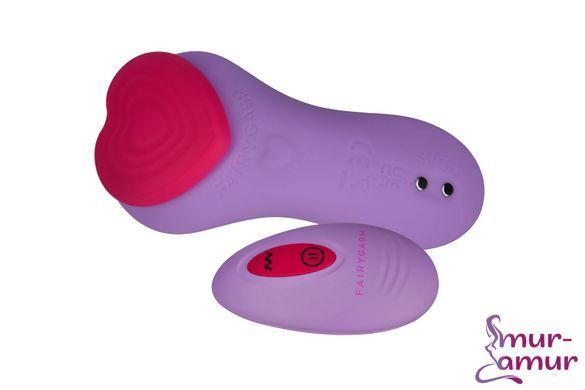 Вибратор в трусики FairyGasm HeartGem violet, на магните, пульт ДУ фото и описание