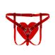 Трусики Серце для страпону Feral Feelings - Hearts Strap-on Belt Red Trasparent фото