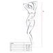 Бодістокінг Passion BS029 white, комбінезон, імітація панчох і пояса фото