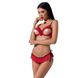 Комплект белья CHERRY SET OpenBra red S/M - Passion Exclusive: открытый лиф, трусики-юбочка фото