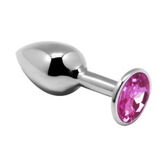 Металлическая анальная пробка с кристаллом Alive Mini Metal Butt Plug Pink L фото и описание