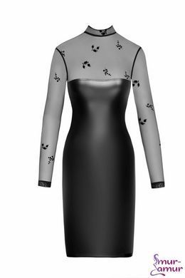 Сукня Noir Handmade F310 Sublime, M, black, міді, мокрий ефект, верх &mdash; сітка, довгий рукав фото і опис