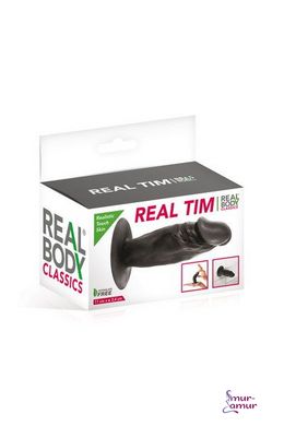 Фаллоимитатор Real Body - Real Tim Black, TPE, диаметр 3,4см фото и описание