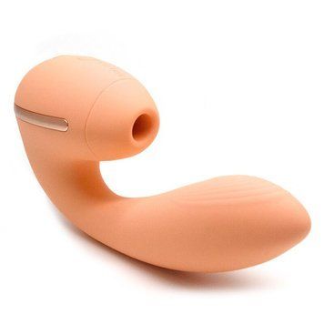 Вакуумный вибратор KISTOY Tina Mini Orange, вагинально-клиторальный фото и описание