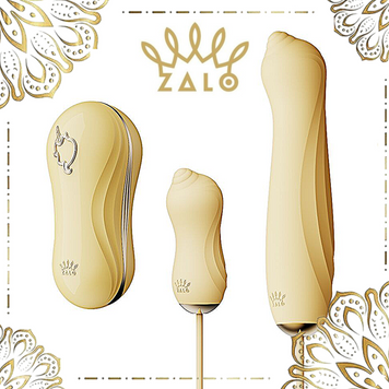 Набір 3в1 Zalo &ndash; UNICORN Set Yellow, віброяйце, пульсатор, вакуумний стимулятор