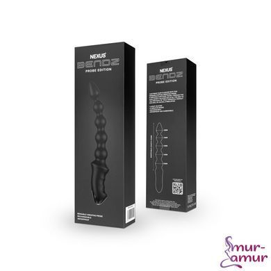 Анальний вібратор-намисто Nexus BENDZ Bendable Vibrator Probe Edition, ефект пам&rsquo;яті форми фото і опис