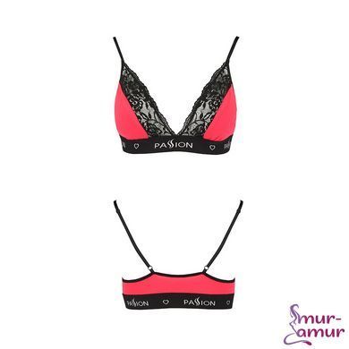 Еластичний топ з мереживом Passion PS001 TOP XL, red-black фото і опис