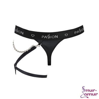 Чоловічі трусики танга з підв&rsquo;язкою Passion 058 THONG BILL L/XL Black фото і опис