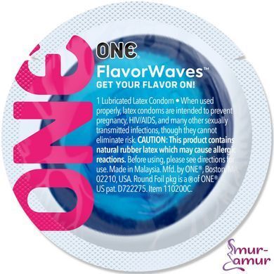 Набір ароматизованих презервативів ONE FlavorWaves, 100 шт, 6 ароматів, 6 кольорів, паковання-тубус