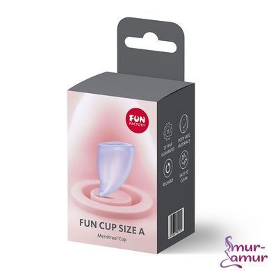 Менструальна чаша Fun Factory FUN CUP SIZE A Purple, багаторазова, діаметр 4 см, об&rsquo;єм 20 мл