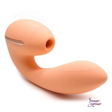 Вакуумный вибратор Kistoy Tina Mini Orange, вагинально-клиторальный фото и описание