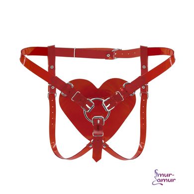 Трусики Серце для страпону Feral Feelings - Hearts Strap-on Belt Red фото і опис