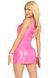 Виниловое мини-платье Leg Avenue Pink vinyl mini dress L, розовое фото