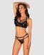 Эротический комплект под латекс со стрепами Obsessive Bagirela 2-pcs set S/M, черный, под леопард, б фото