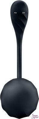 Смарт-виброяйцо Satisfyer Ribbed Petal Connect App Black, управление со смартфона, пульт ДУ фото и описание