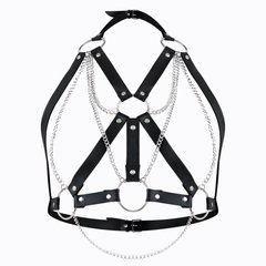 Женская портупея Art of Sex - Aiden Leather harness, Черная XS-M фото и описание