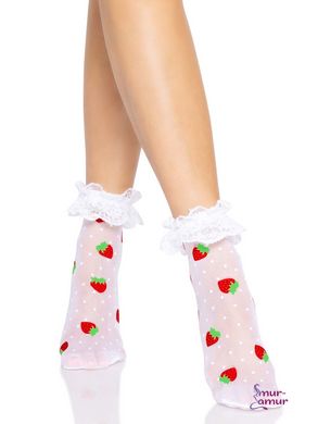 Leg Avenue Strawberry ruffle top anklets фото и описание