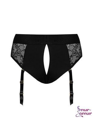Кружевные трусы для страпона с подвязками для чулок Strap-On-Me DIVA HARNESS - S фото и описание