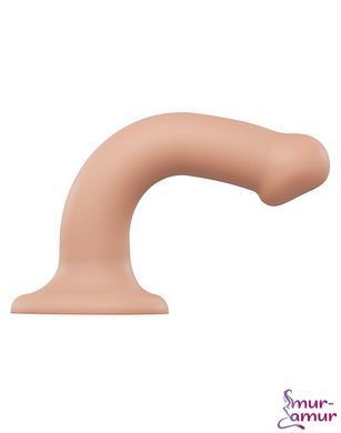Насадка для страпона Strap-On-Me Dual Density Dildo Flesh M, диаметр 3,3см, двухслойная, гибкая фото и описание