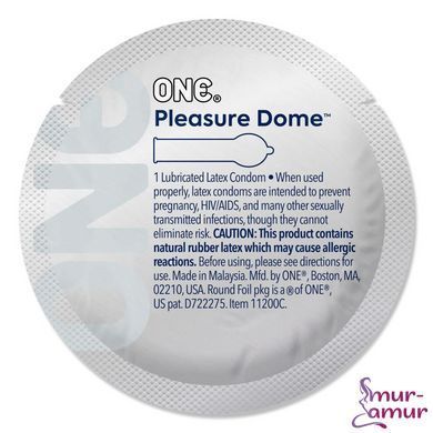 Набор презервативов ONE Pleasure Dome, 100 шт, гладкие, с расширенной головкой, упаковка-тубус