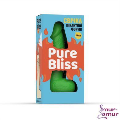 Свічка у вигляді члена Pure Bliss MINI Green 15 см