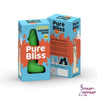Свічка у вигляді члена Pure Bliss MINI Green 15 см