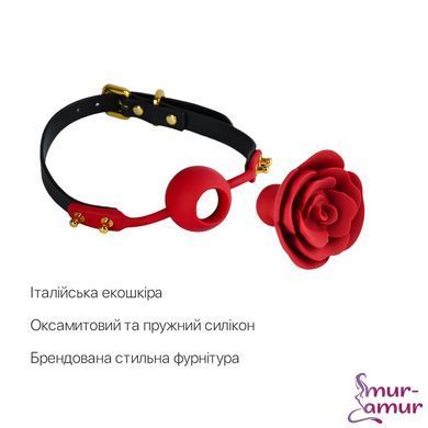 Розкішний кляп у вигляді троянди Zalo - Rose Ball Gag, подвійне використання фото і опис