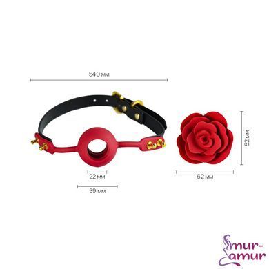 Розкішний кляп у вигляді троянди Zalo - Rose Ball Gag, подвійне використання фото і опис