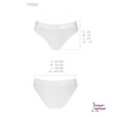 Трусики з прозорою вставкою Passion PS006 PANTIES white, size S фото і опис