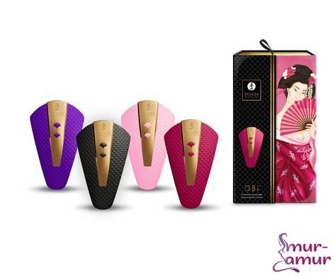 Кліторальний вібратор Shunga Obi Black