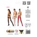 Эротические колготки-бодистокинг Passion S023 red, имитация чулок с секси ромбами и пояском фото