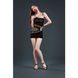 Мини-платье на одно плечо Moonlight Model 12 XS-L Black, вертикальная бахрома фото