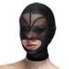 Маска серце сітка з відкритим ротом Feral Feelings - Hearts Mask Black/Black фото