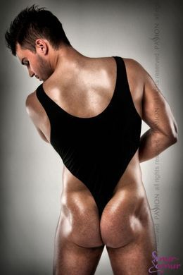 Чоловічий боді з високим вирізом стегна Passion 010 BODY black L/XL фото і опис