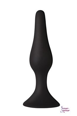 Анальна пробка з присоскою MAI Attraction Toys №35 Black, довжина 15,5 см, діаметр 3,8см фото і опис