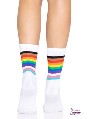 Leg Avenue Pride crew socks Rainbow фото и описание