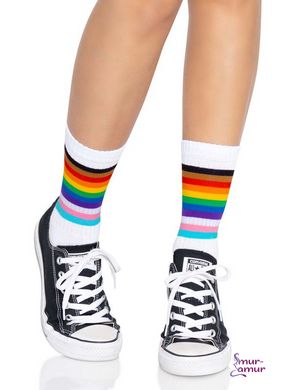 Leg Avenue Pride crew socks Rainbow фото и описание