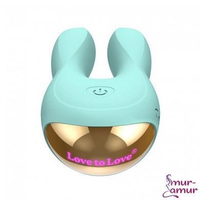 Вібратор-кролик Love To Love Hear Me Menthe з двома моторчиками і різнобарвною LED-підсвіткою