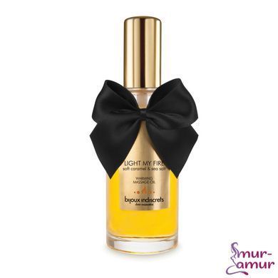Разогревающее масло Bijoux Indiscrets Light my Fire - Caramel&Sea salt фото и описание